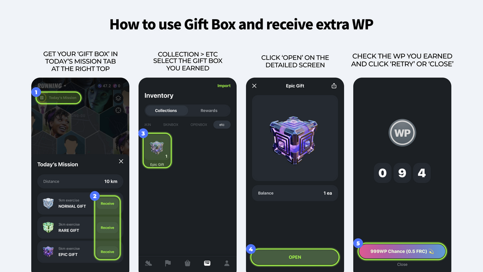 🎁 Obtaining Gift boxes and extra WP